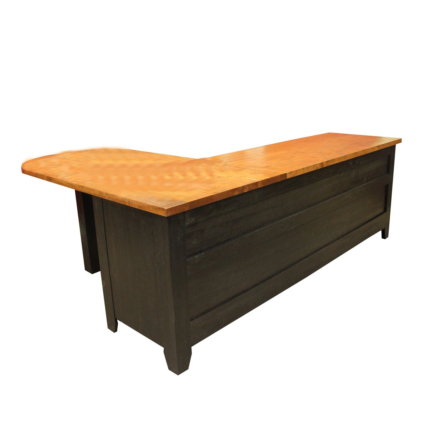 Rough Sawn  L-Shape Desk 53-3/4"Wx24"Dx30"H & 64"Wx30"Dx30"H