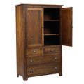 Lakeview  Large 4Drawer Plain Top Armoire 42"W