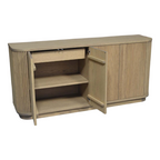 Lars sideboard 18" x 66" x 34" 4 door 2 interior drawers
