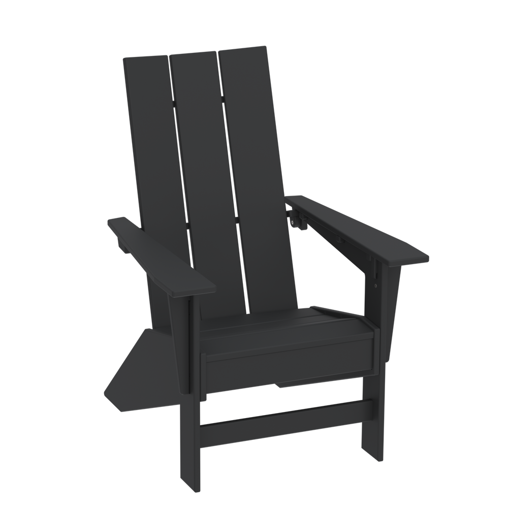 Modern Outdoor Muskoka Chair — Pitch Black
