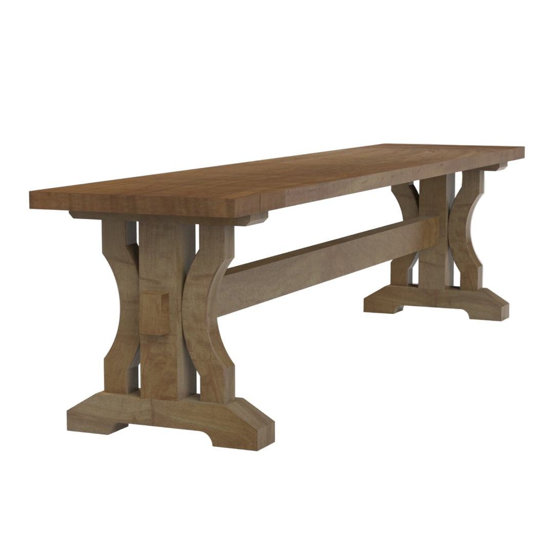 Meadow Trestle Base  72" Bench Slab Top