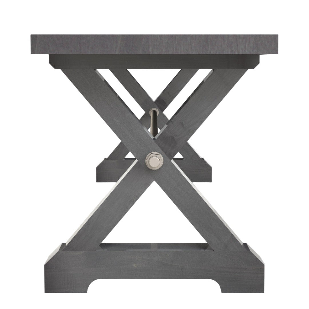 Modern Farmhouse X Trestle Base  72" Bench Slab Top