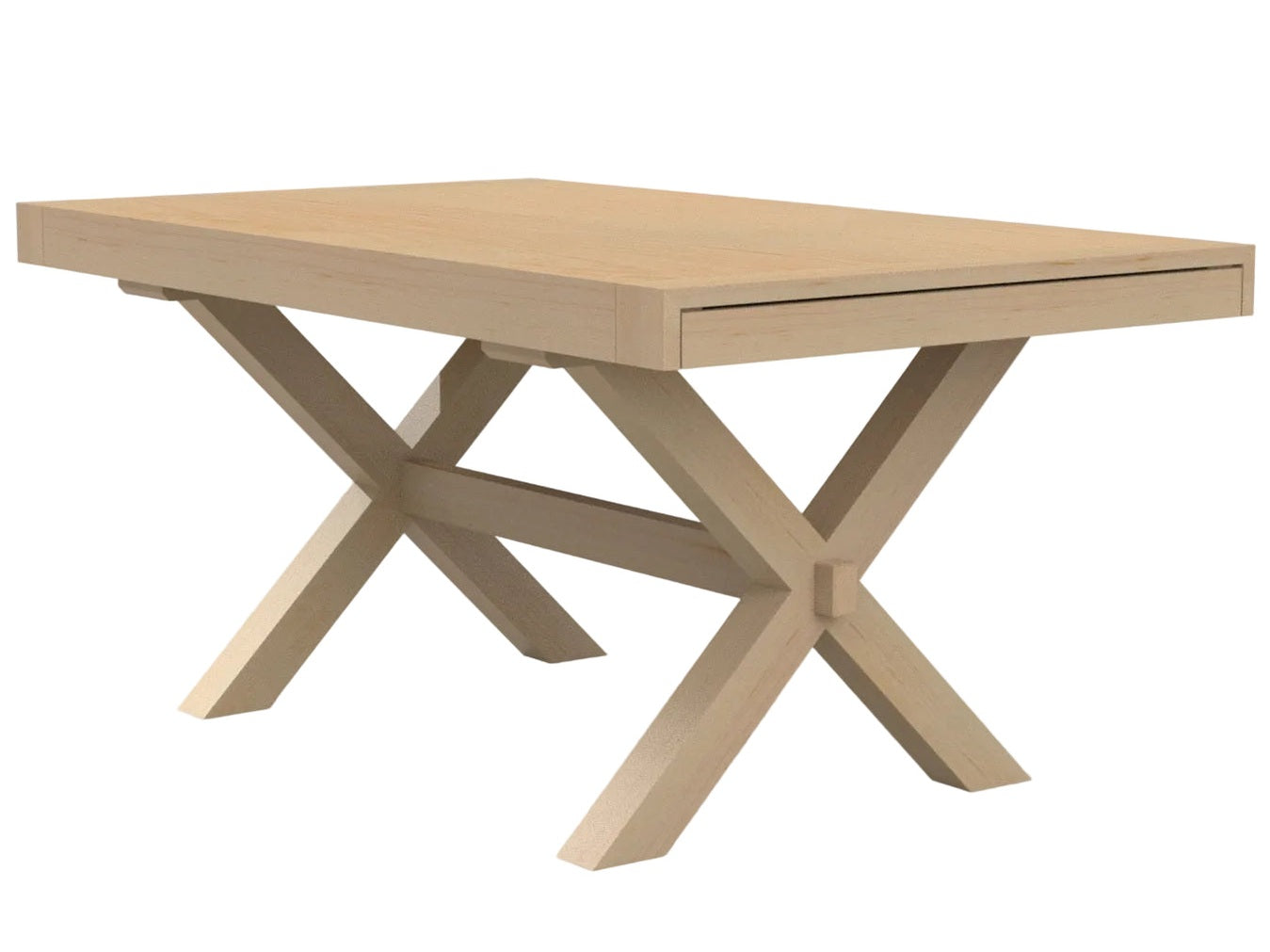 Mitered Dining Table with Cross Creek Base