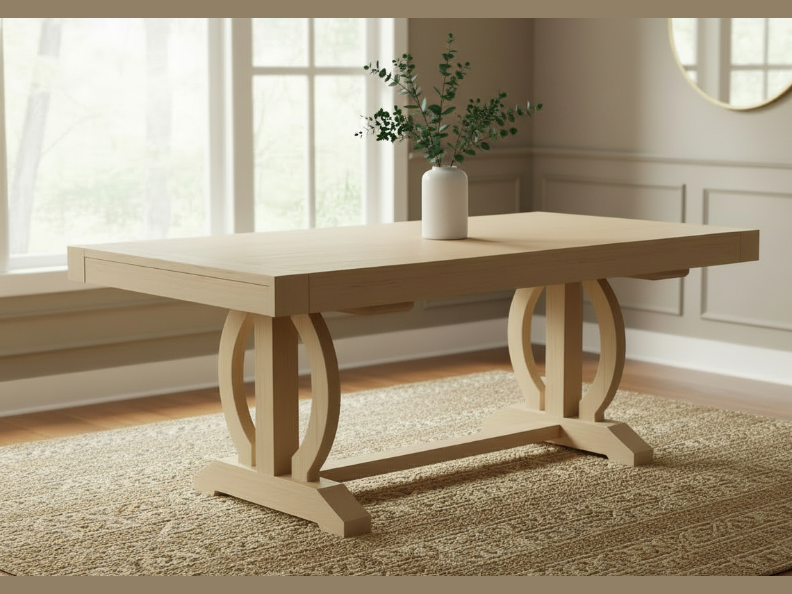 Mitered Dining Table with Oxford Base