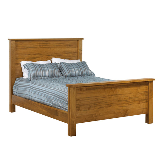 Rough Cut Queen Panel Bed