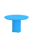 Modern Outdoor Pillar Round Dining Table 42"Wx42"Dx31"H