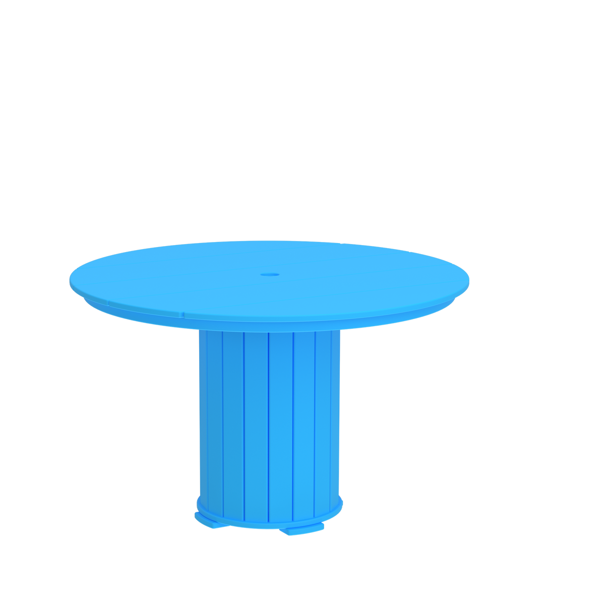 Modern Outdoor Pillar Round Dining Table 42"Wx42"Dx31"H