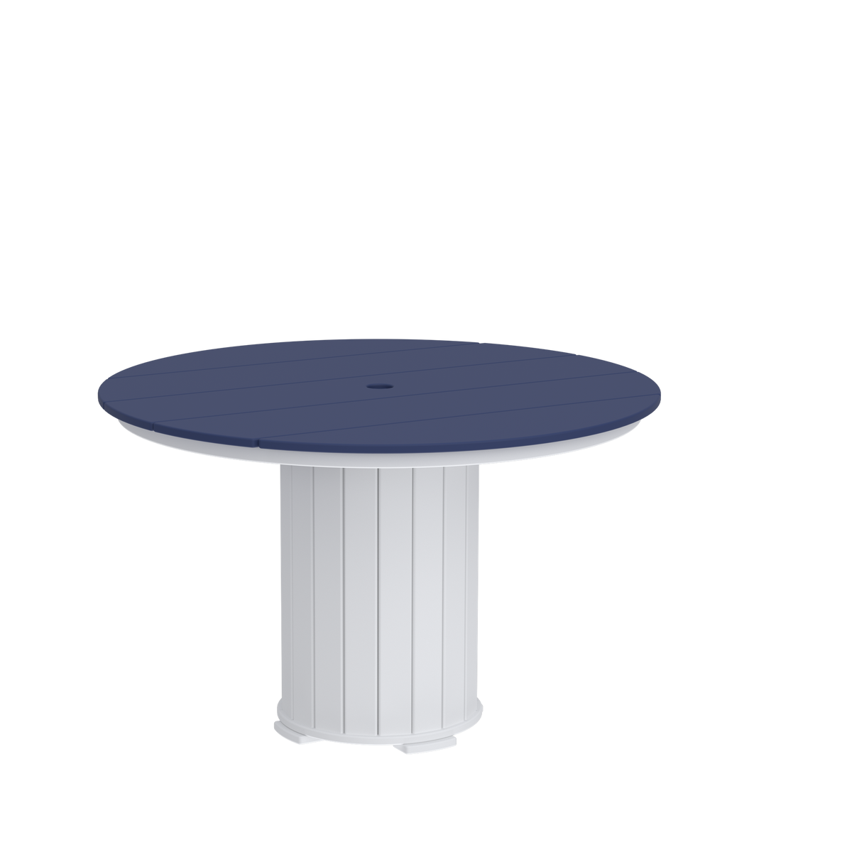 Modern Outdoor Pillar Round Dining Table 48"Wx48"Dx31"H