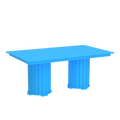 Modern Outdoor Pillar Dining Table 72"Wx42"Dx31"H