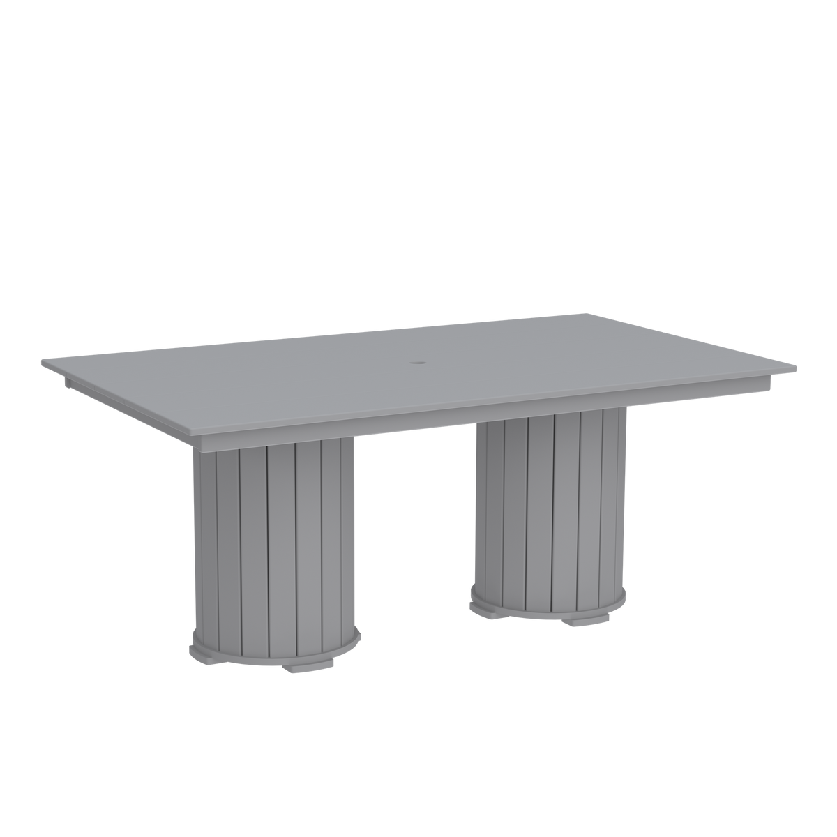 Modern Outdoor Pillar Dining Table 72"Wx42"Dx31"H