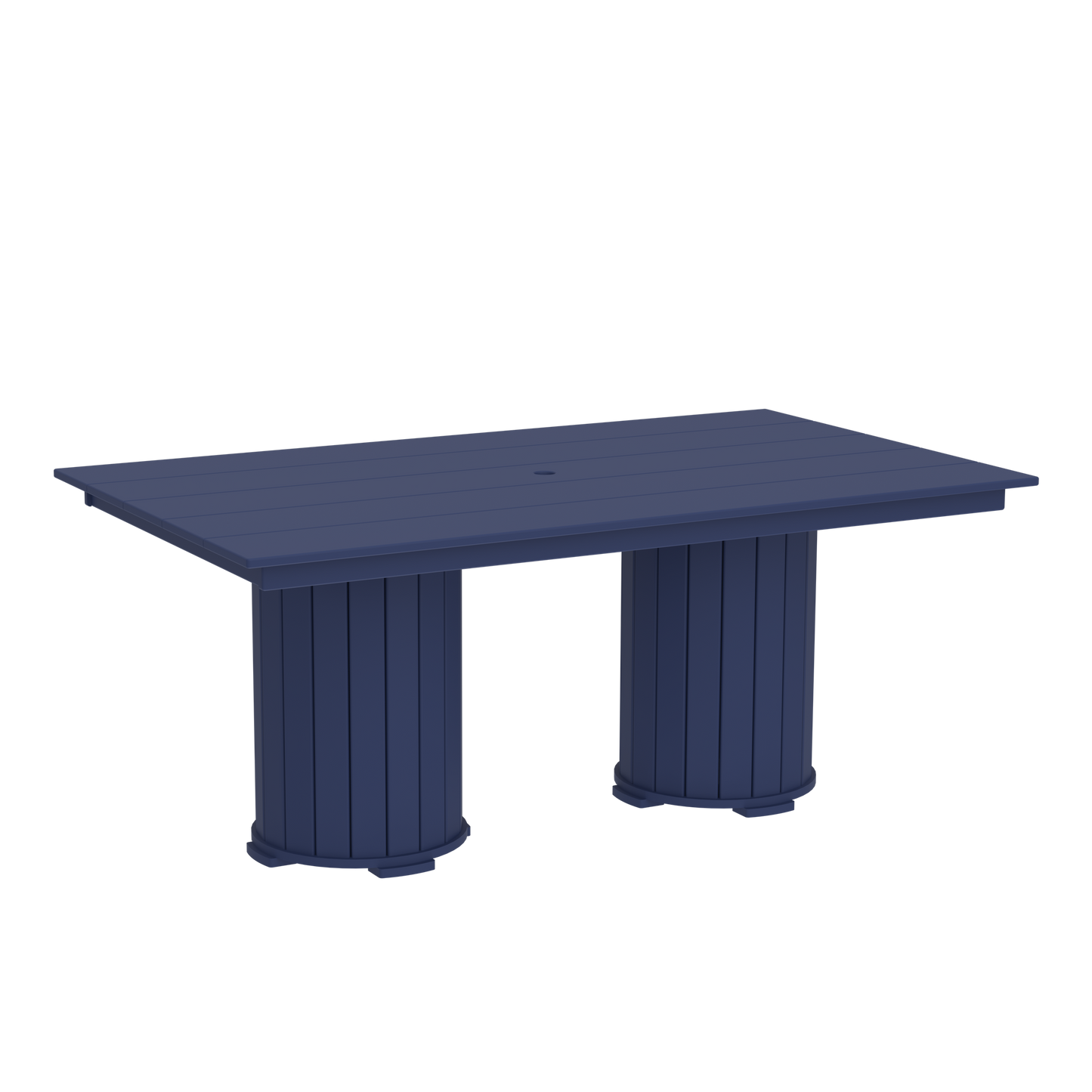 Modern Outdoor Pillar Dining Table 72"Wx42"Dx31"H