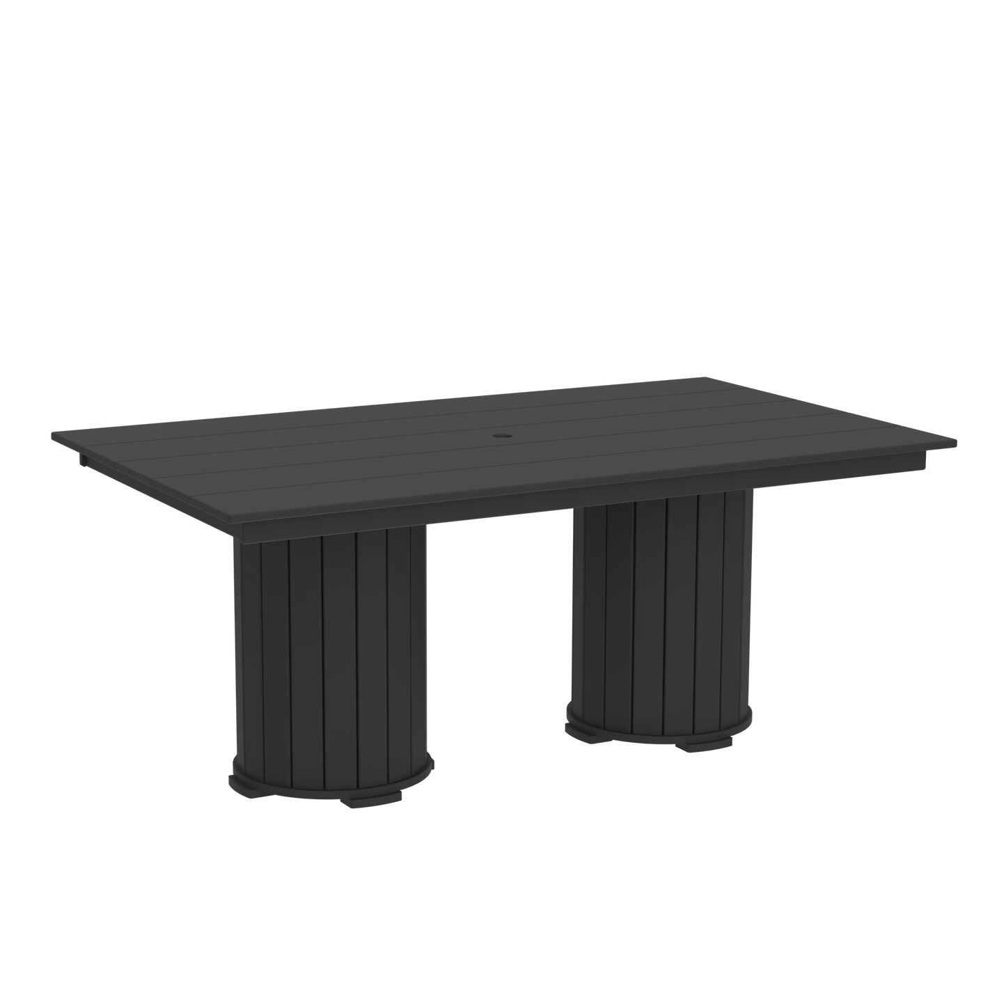 Modern Outdoor Pillar Dining Table 72"Wx42"Dx31"H