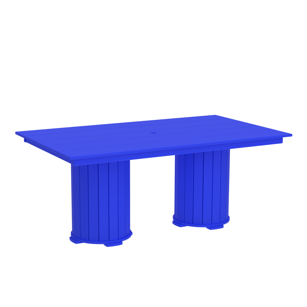 Modern Outdoor Pillar Dining Table 72"Wx42"Dx31"H