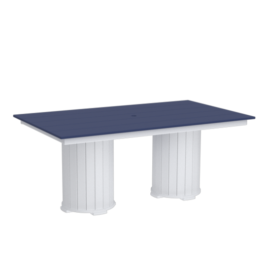 Modern Outdoor Pillar Dining Table 72"Wx42"Dx31"H