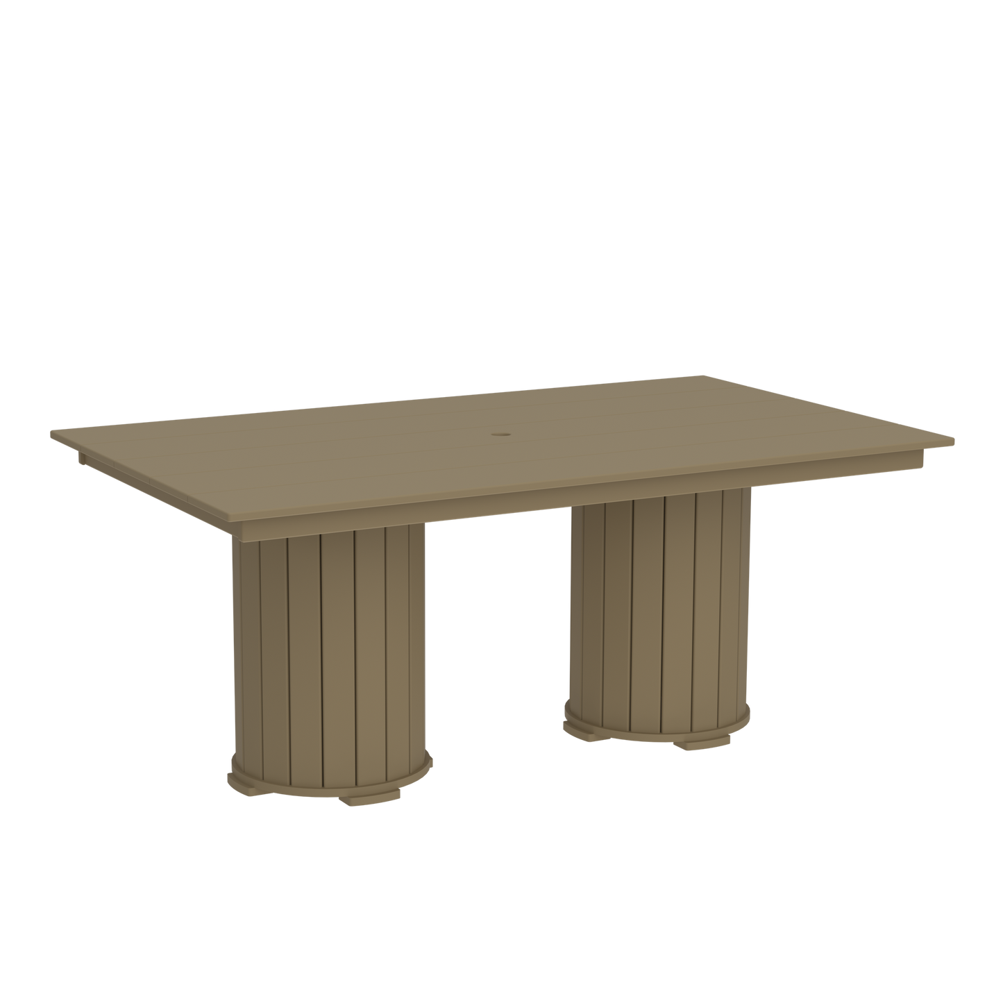 Modern Outdoor Pillar Dining Table 72"Wx42"Dx31"H