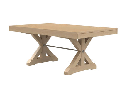 Mitered Dining Table with Farmhouse X-Base