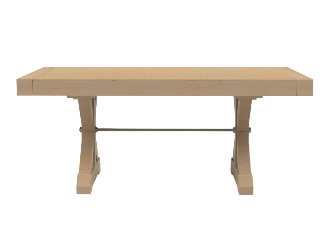 Mitered Dining Table with Farmhouse X-Base