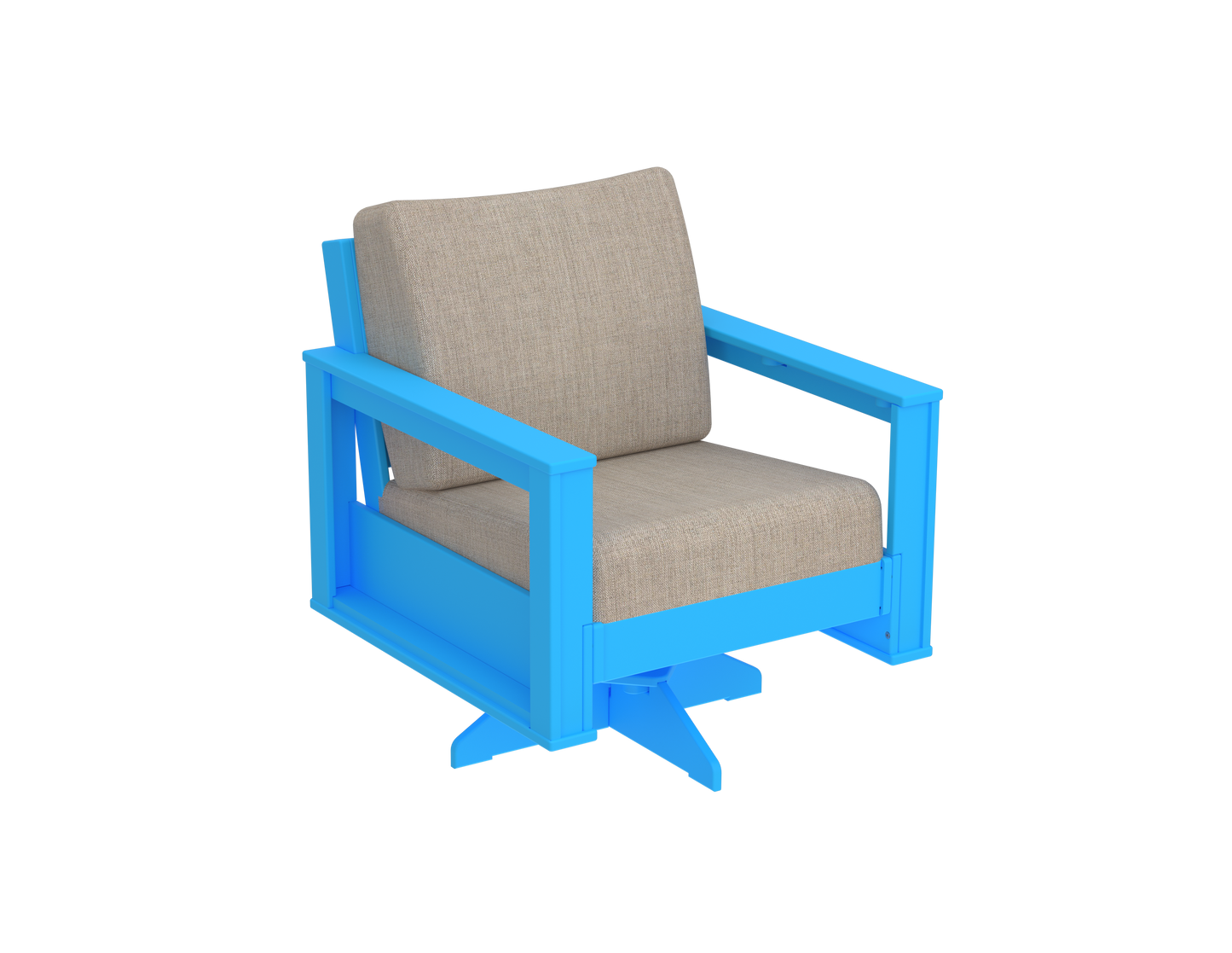 Modern Outdoor Swivel Arm Chair