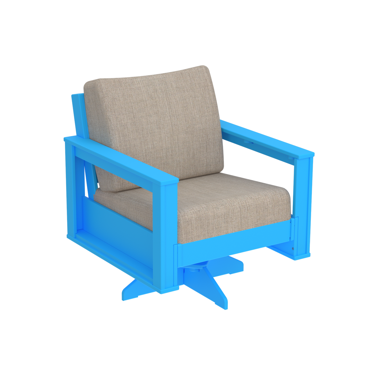 Modern Outdoor Swivel Arm Chair
