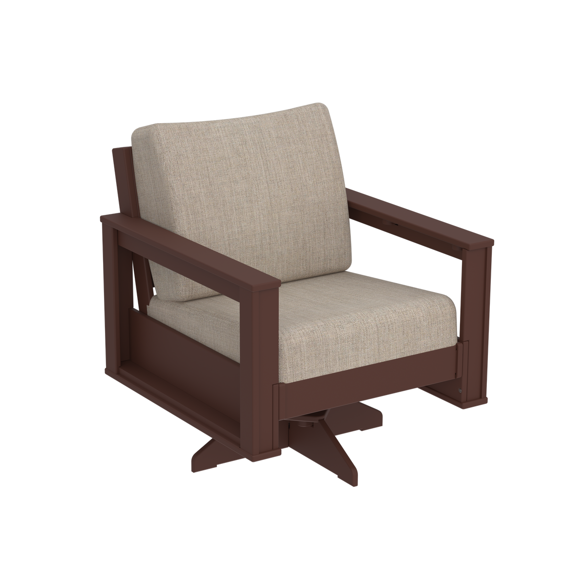 Modern Outdoor Swivel Arm Chair