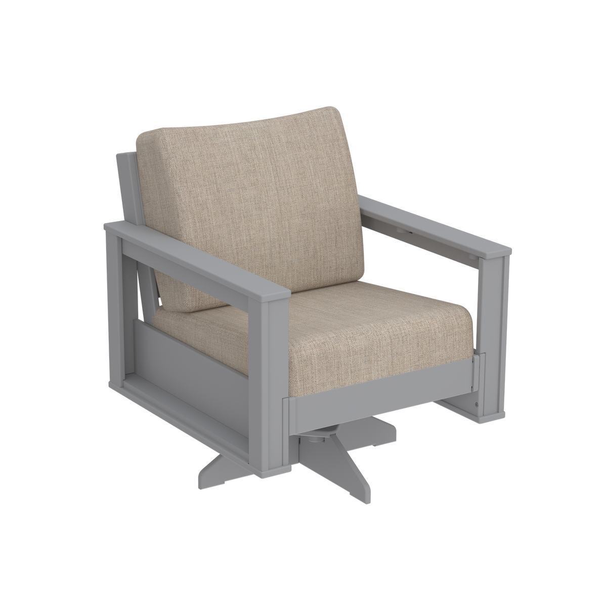 Modern Outdoor Swivel Arm Chair