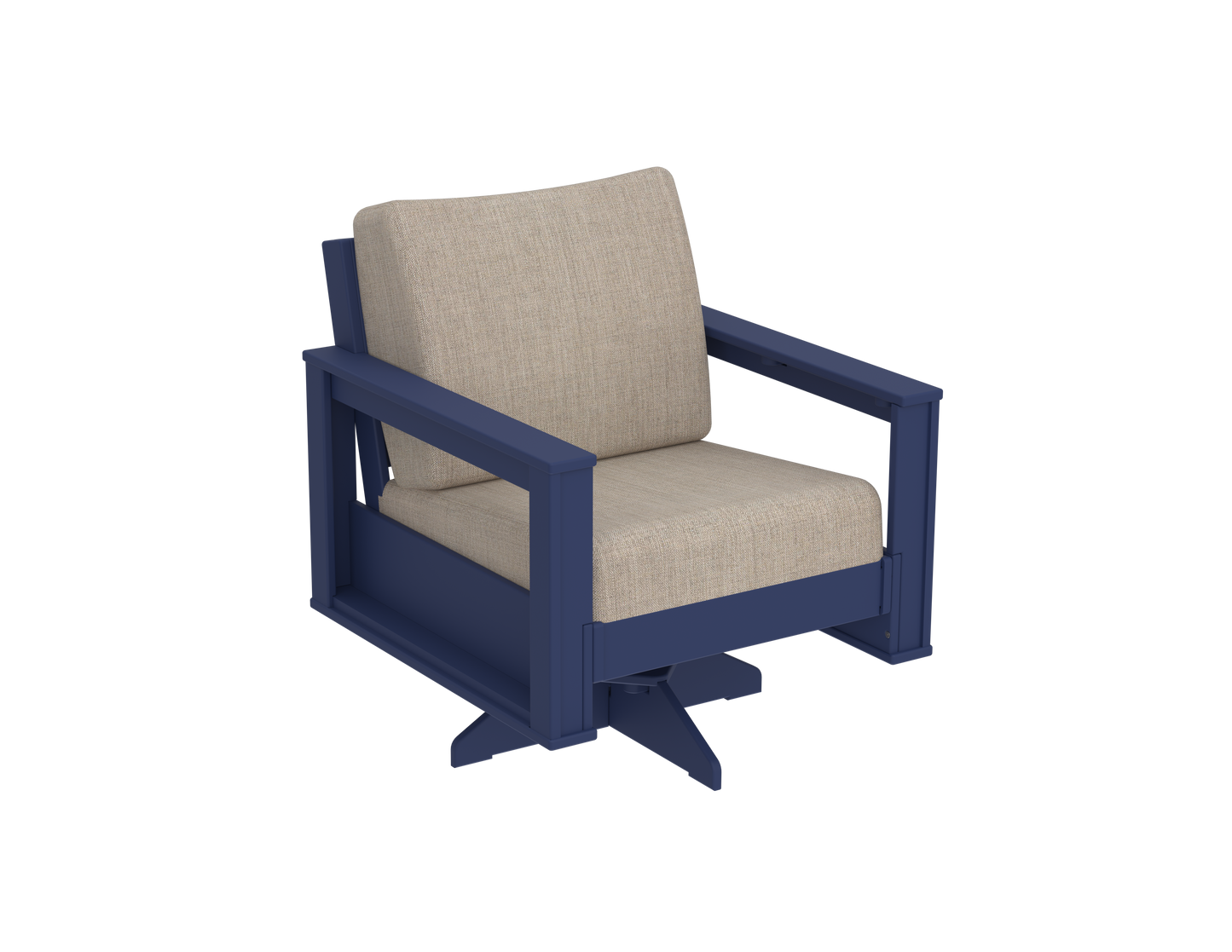 Modern Outdoor Swivel Arm Chair
