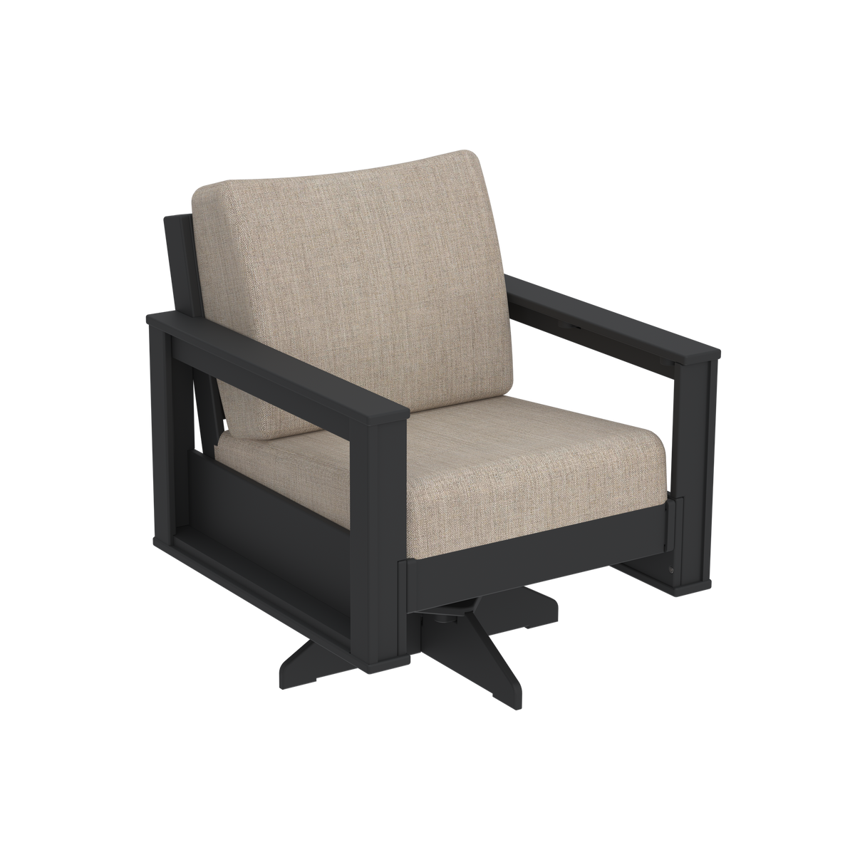 Modern Outdoor Swivel Arm Chair