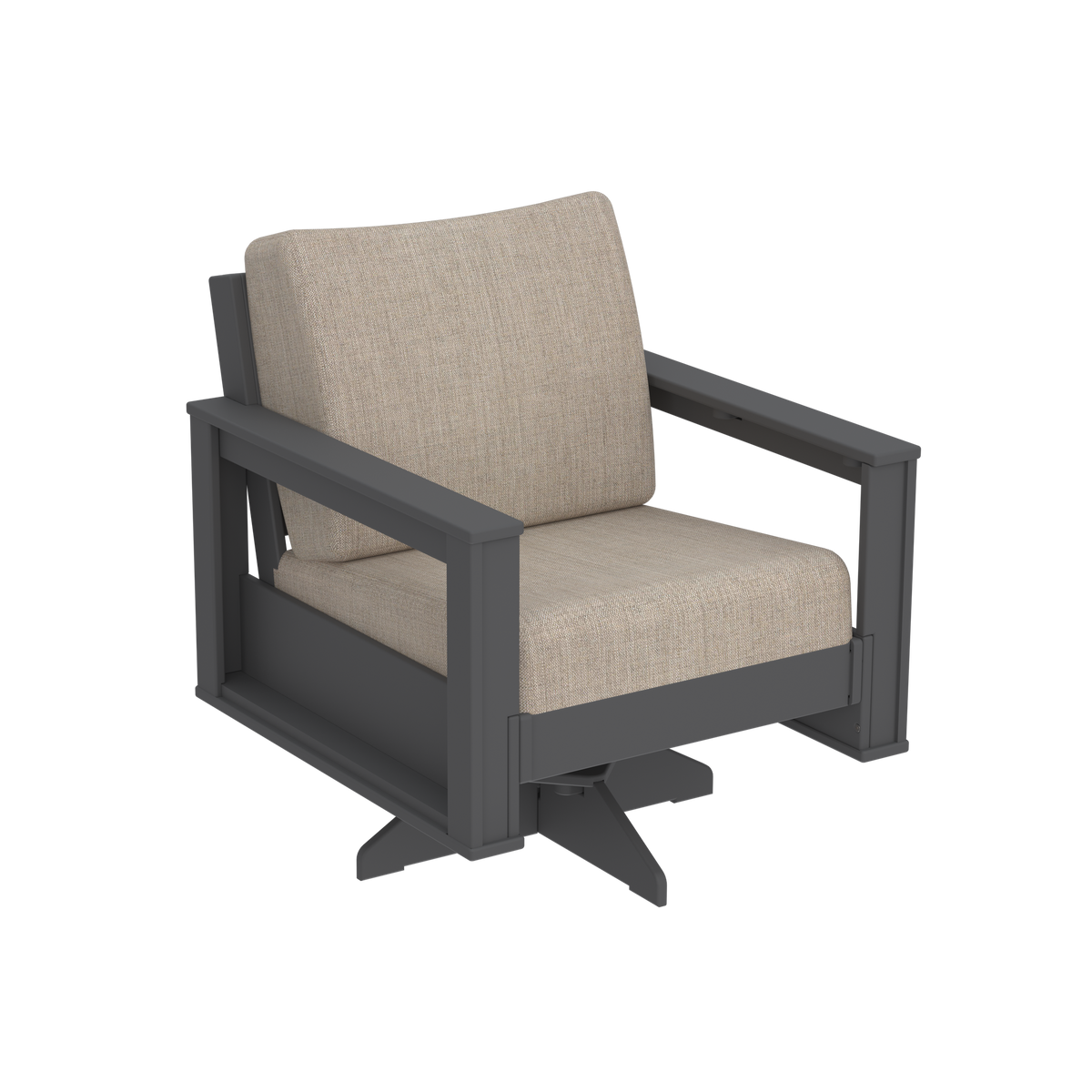 Modern Outdoor Swivel Arm Chair