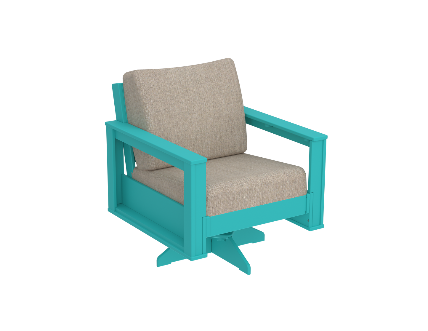 Modern Outdoor Swivel Arm Chair