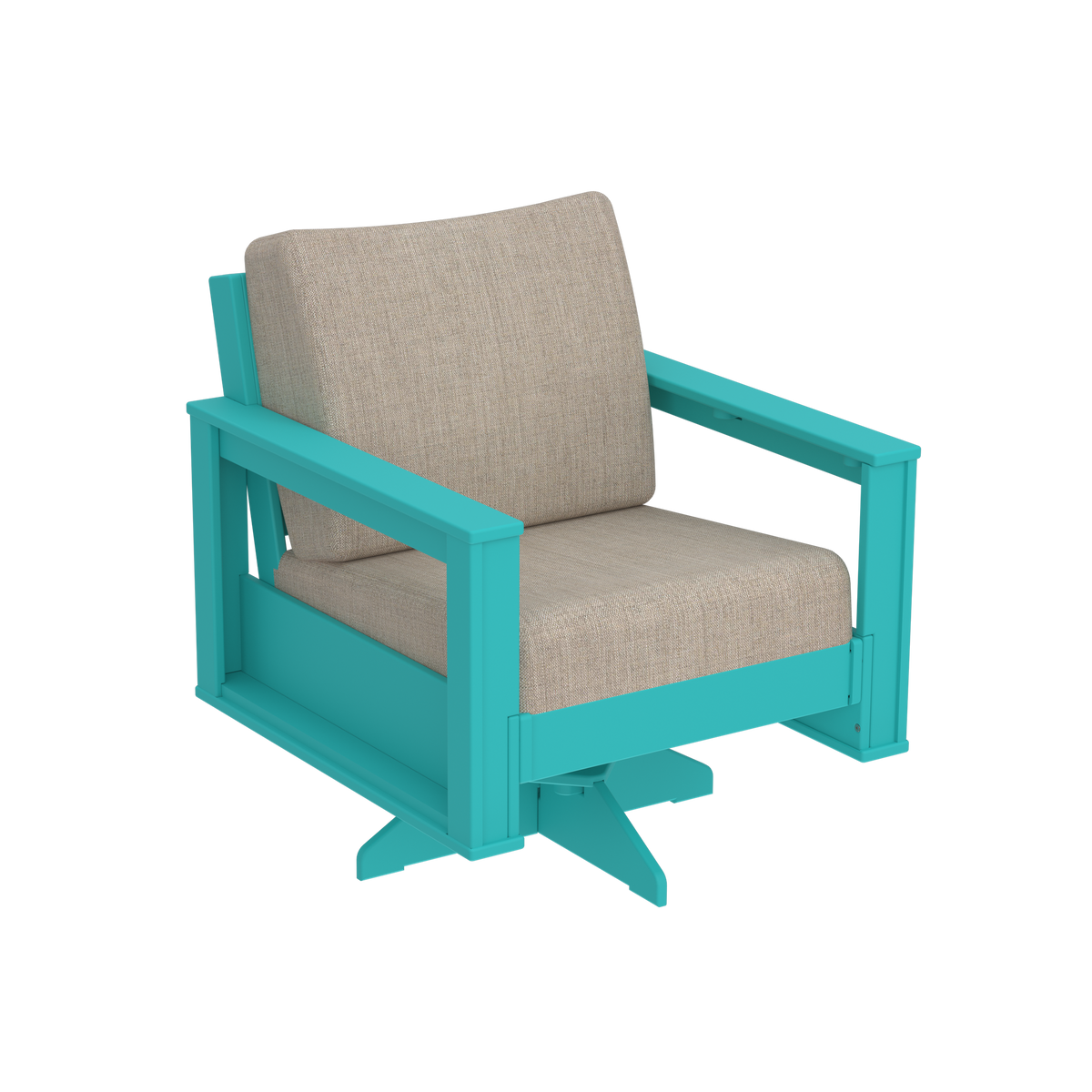 Modern Outdoor Swivel Arm Chair