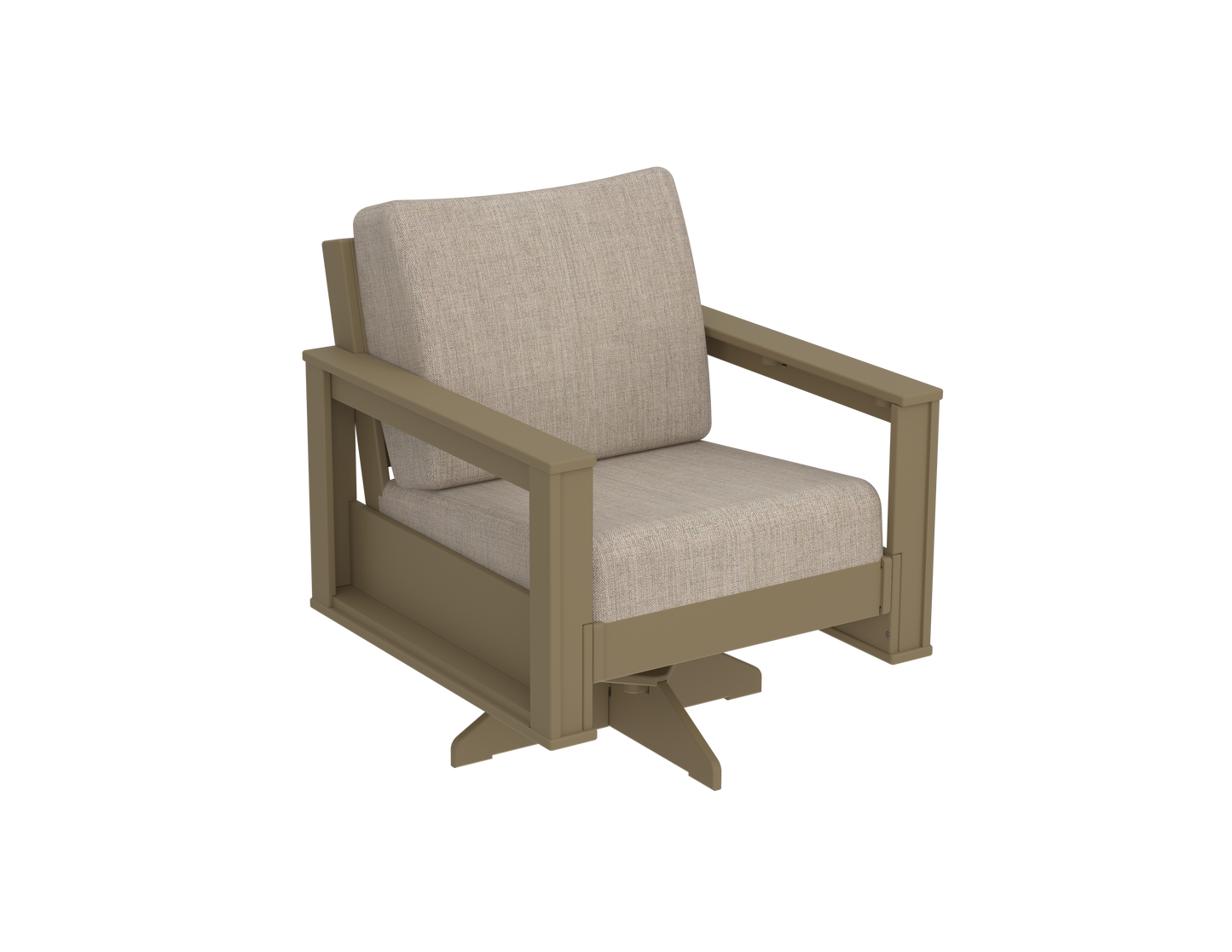 Modern Outdoor Swivel Arm Chair