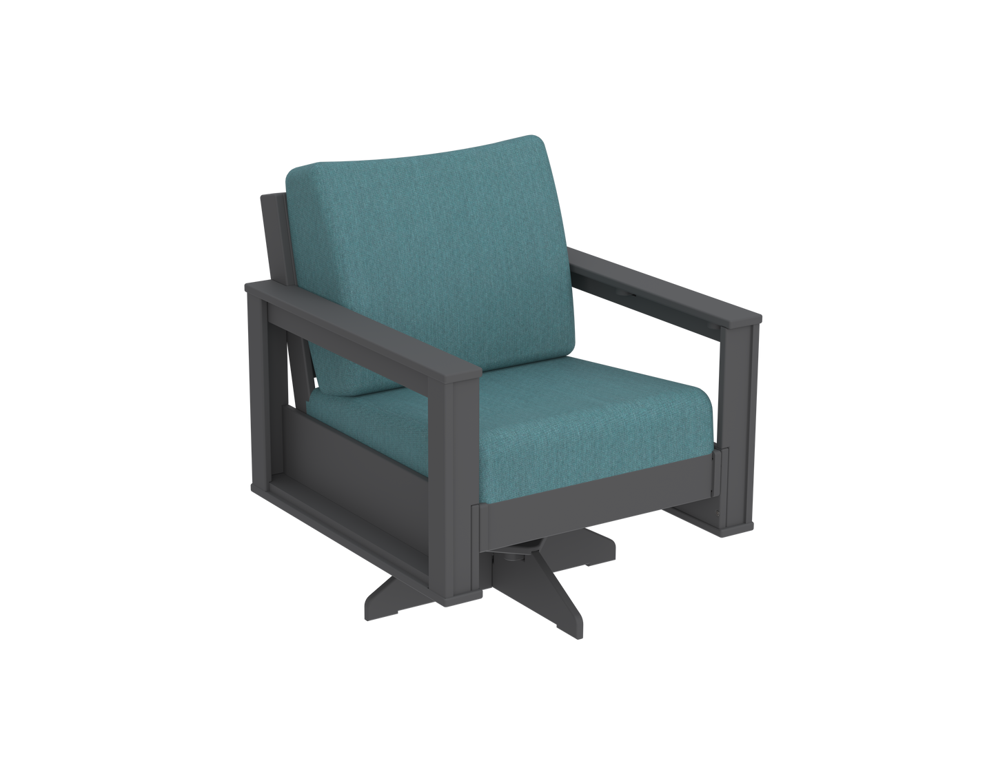 Modern Outdoor Swivel Arm Chair