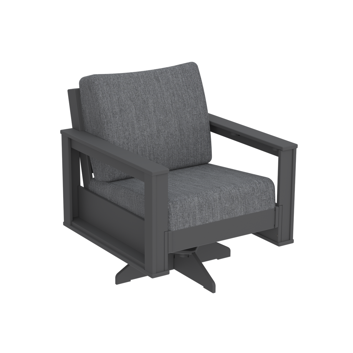 Modern Outdoor Swivel Arm Chair