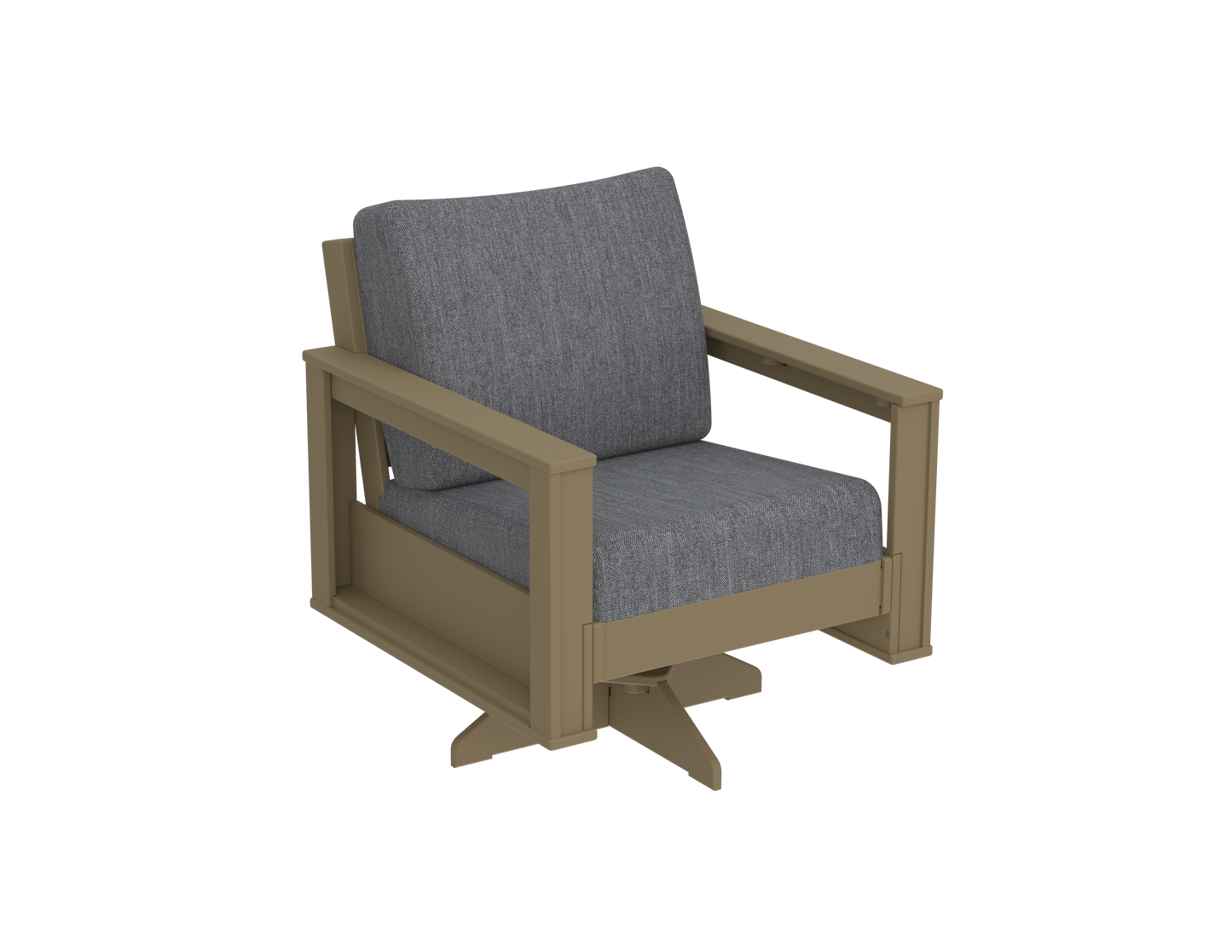 Modern Outdoor Swivel Arm Chair