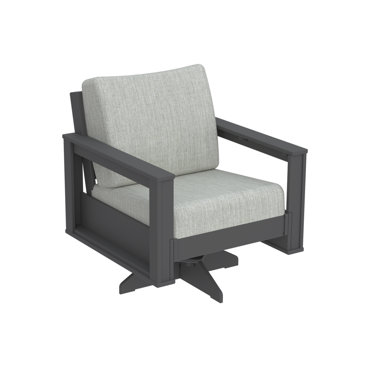 Modern Outdoor Swivel Arm Chair