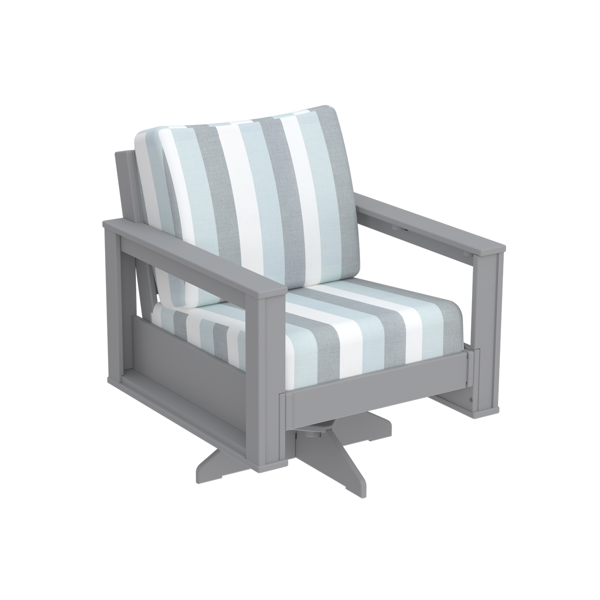 Modern Outdoor Swivel Arm Chair