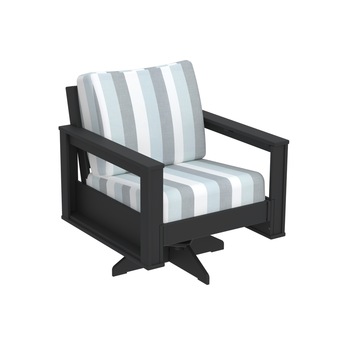 Modern Outdoor Swivel Arm Chair
