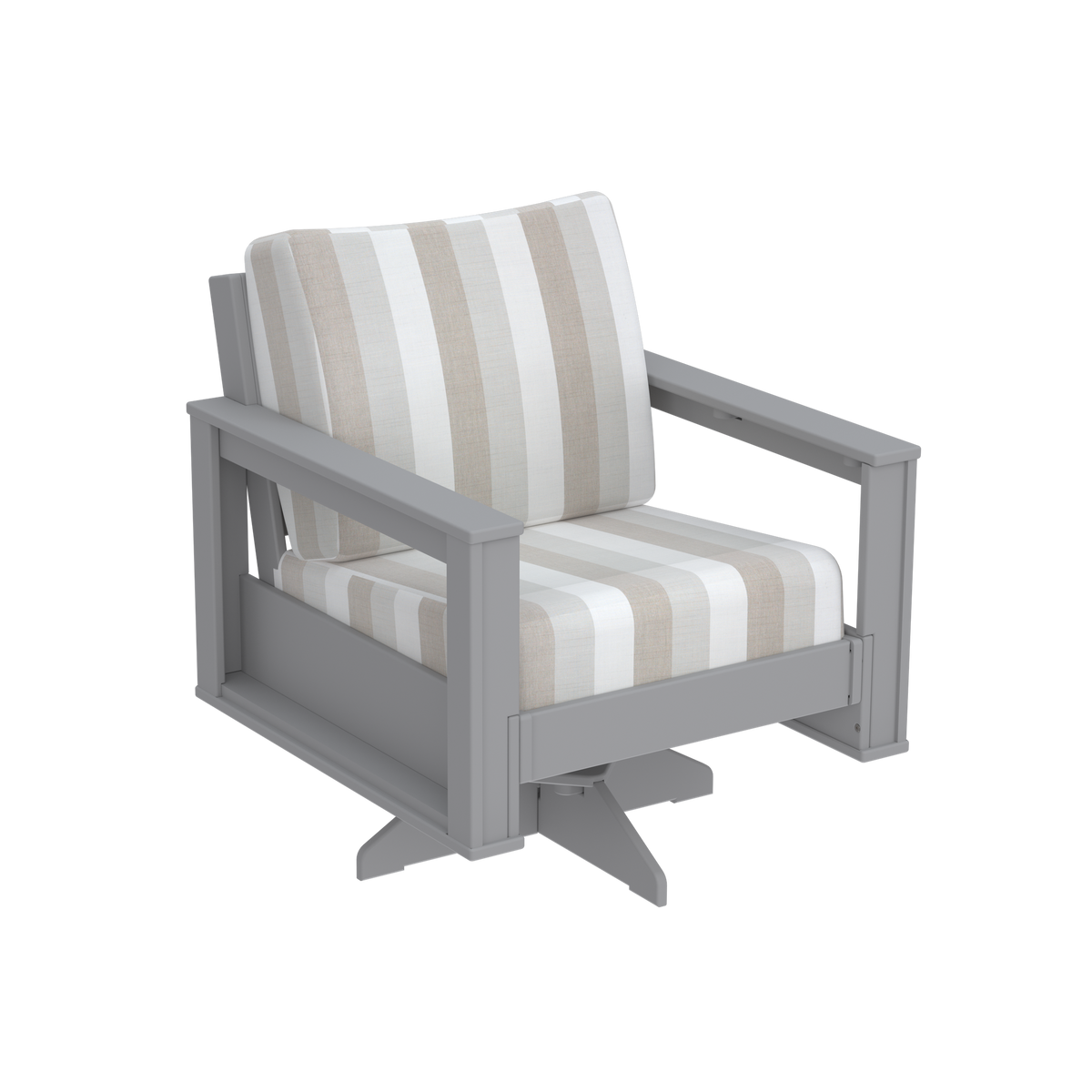 Modern Outdoor Swivel Arm Chair