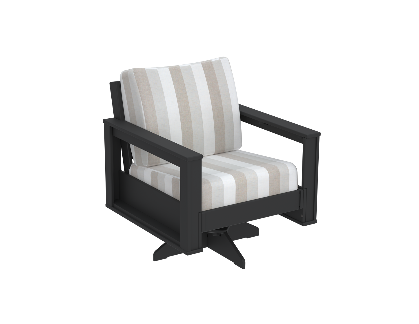 Modern Outdoor Swivel Arm Chair