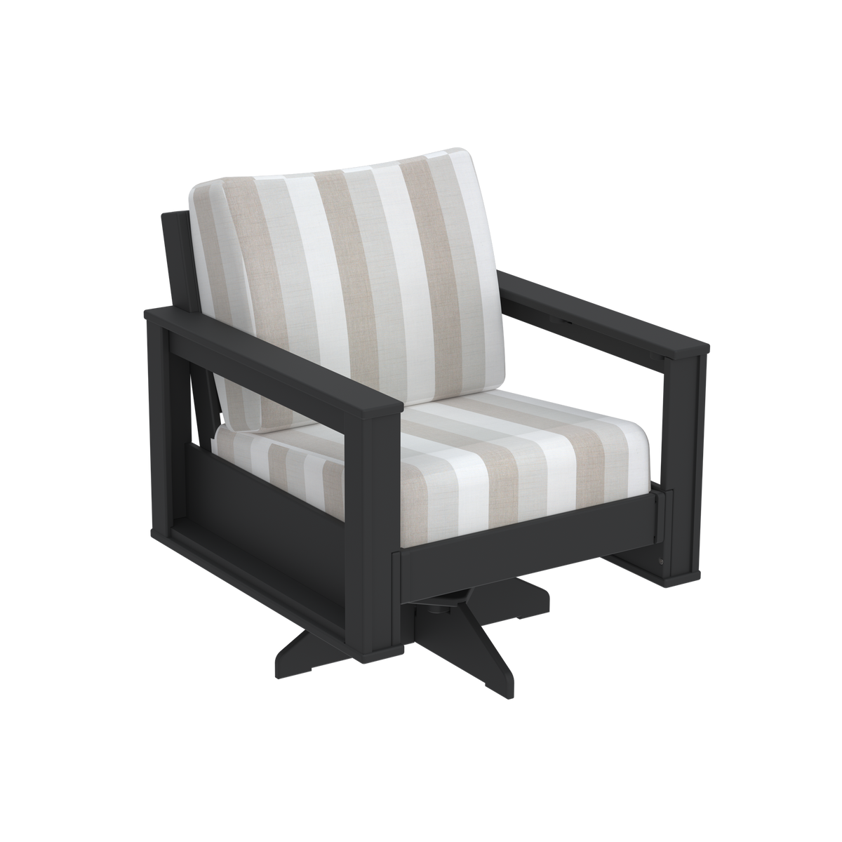 Modern Outdoor Swivel Arm Chair