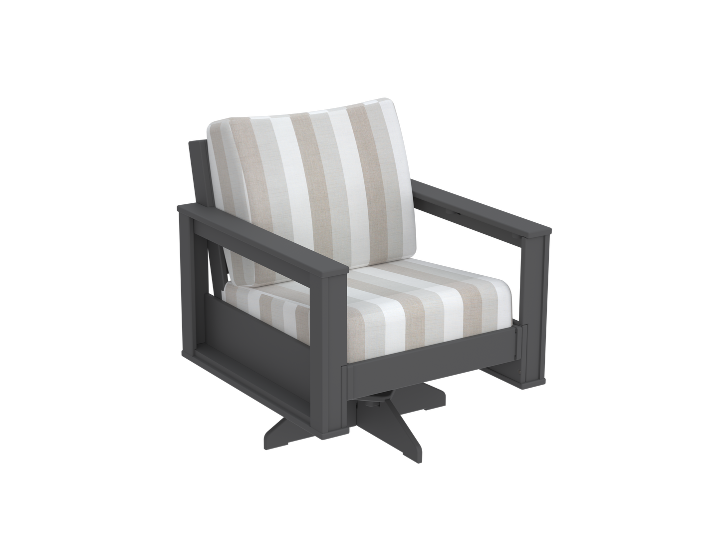 Modern Outdoor Swivel Arm Chair