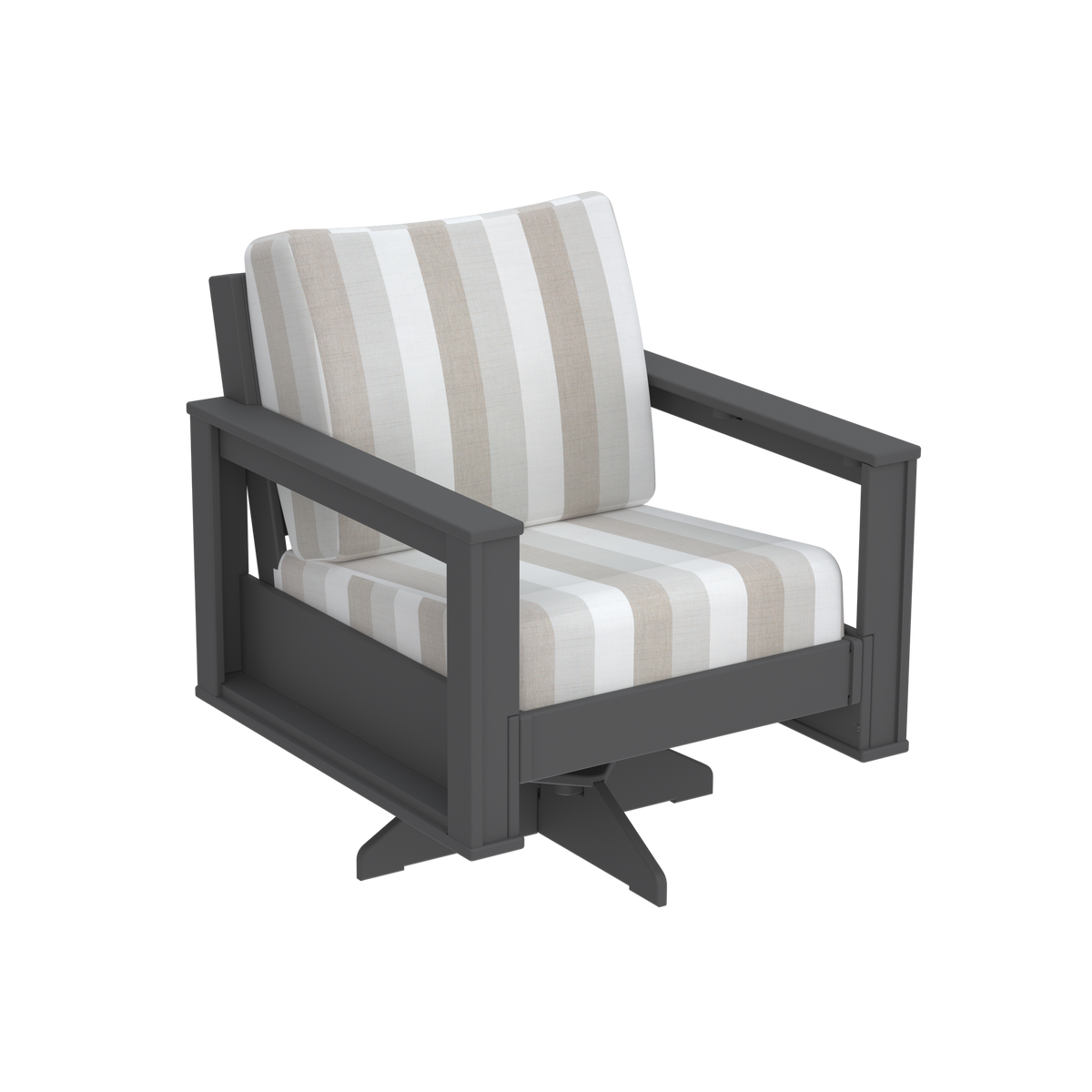 Modern Outdoor Swivel Arm Chair