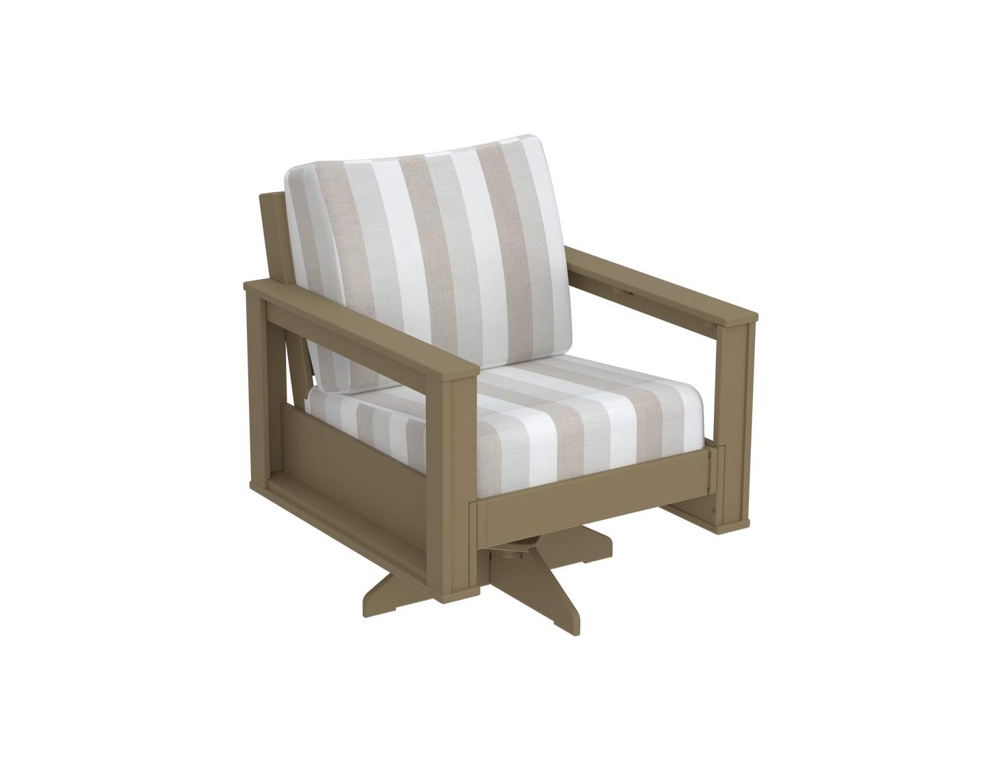 Modern Outdoor Swivel Arm Chair