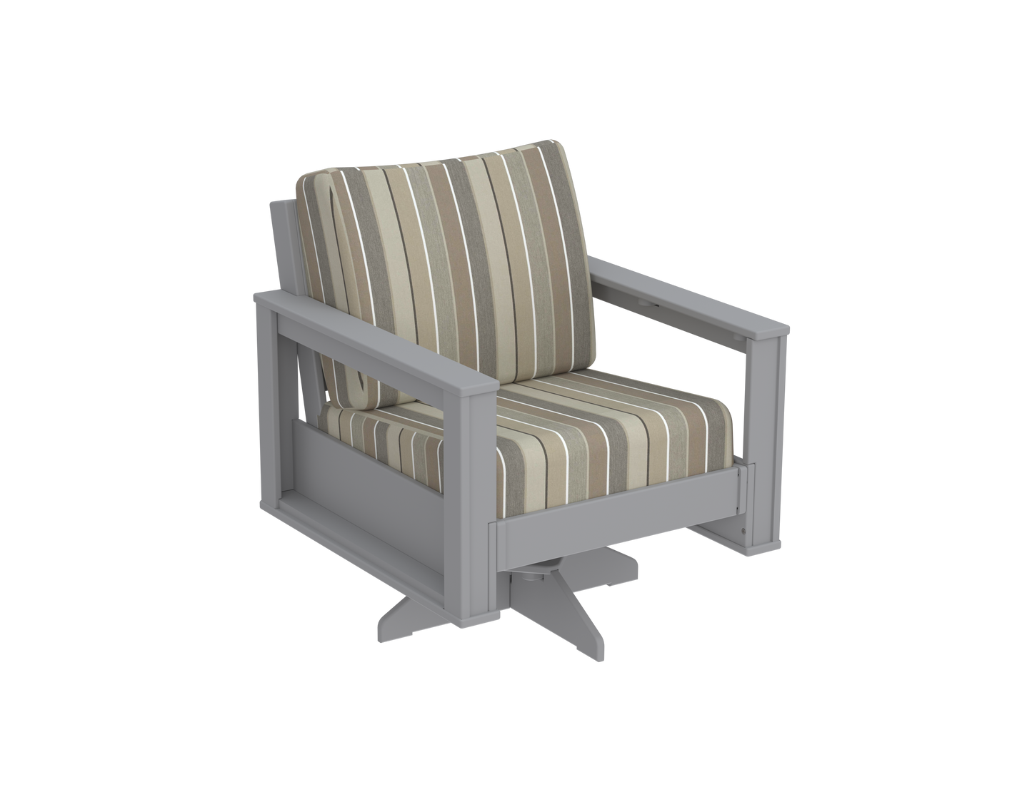 Modern Outdoor Swivel Arm Chair