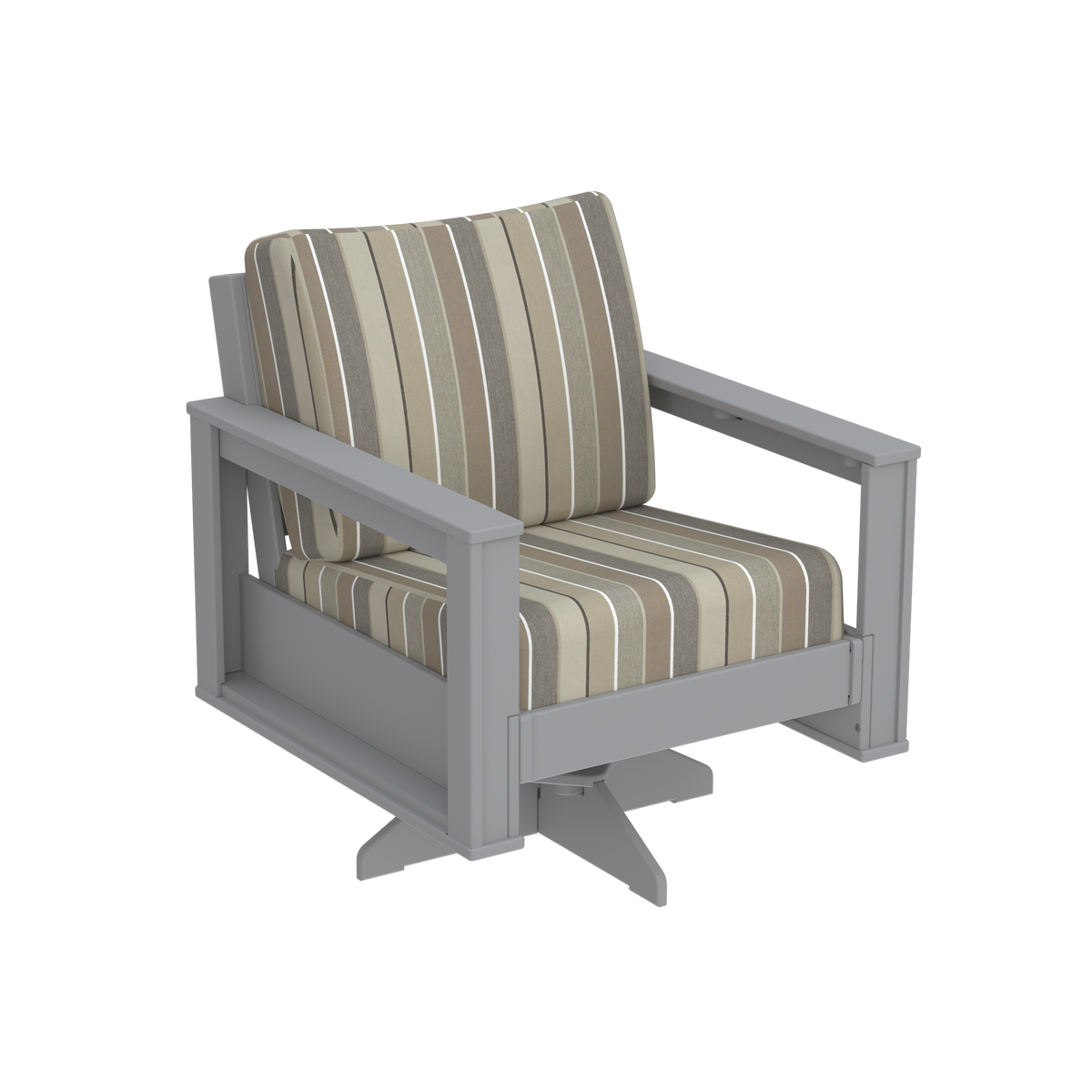 Modern Outdoor Swivel Arm Chair