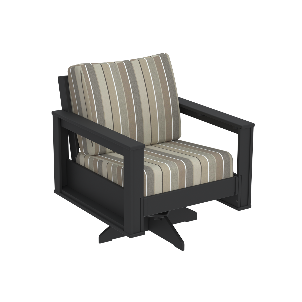 Modern Outdoor Swivel Arm Chair