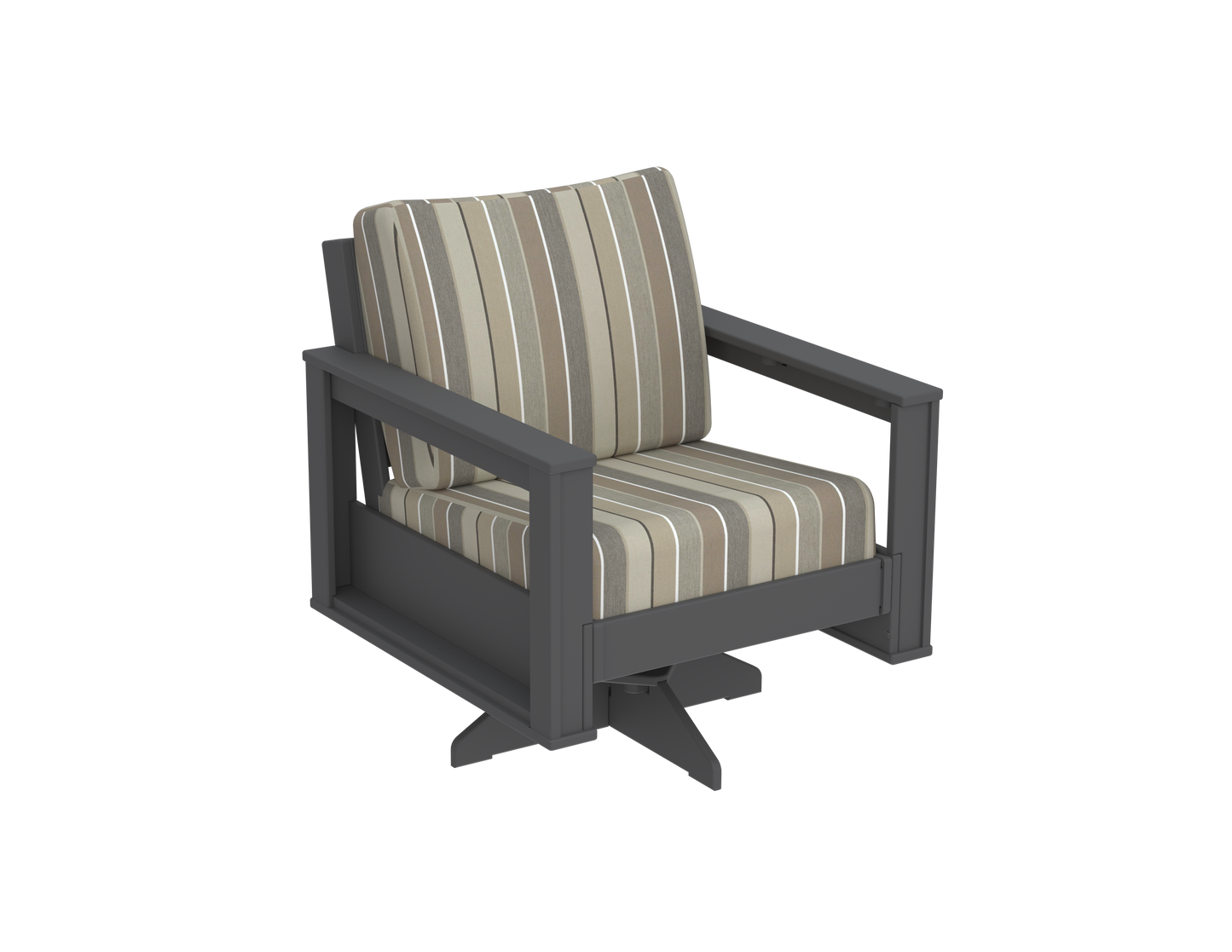 Modern Outdoor Swivel Arm Chair