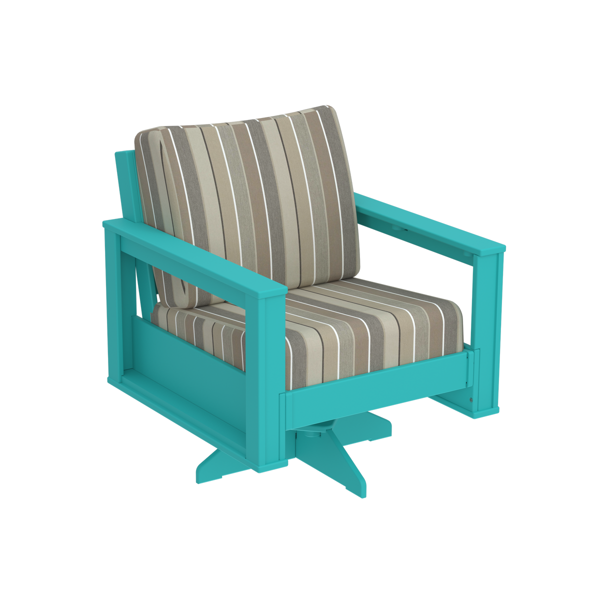 Modern Outdoor Swivel Arm Chair