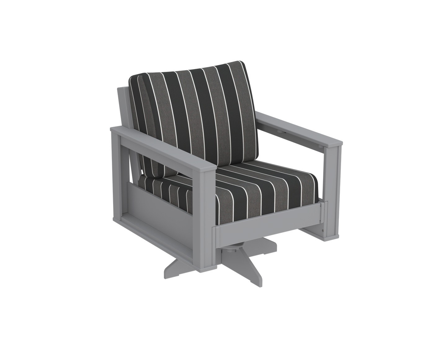 Modern Outdoor Swivel Arm Chair