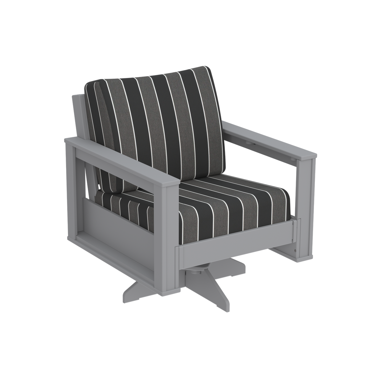 Modern Outdoor Swivel Arm Chair